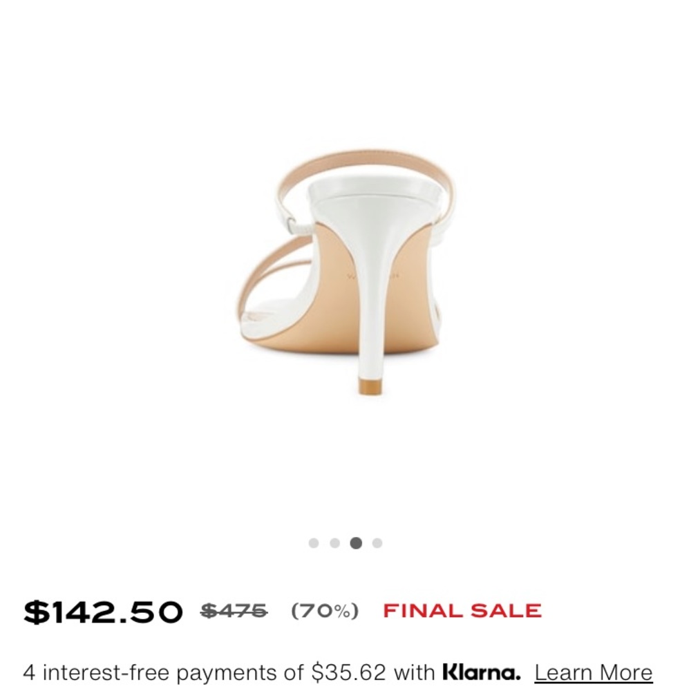 White Stuart Weitzman dancer sandal size 8 - new never worn